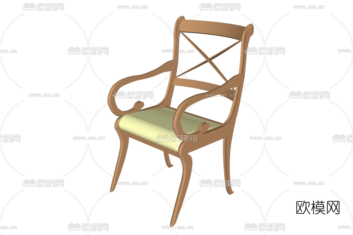 简欧单人沙发免费su模型下载