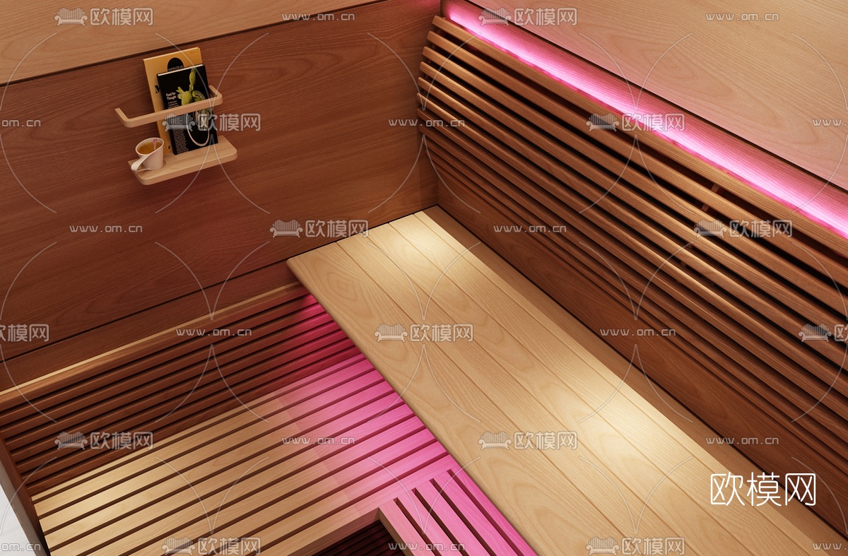 现代小型桑拿房3d模型