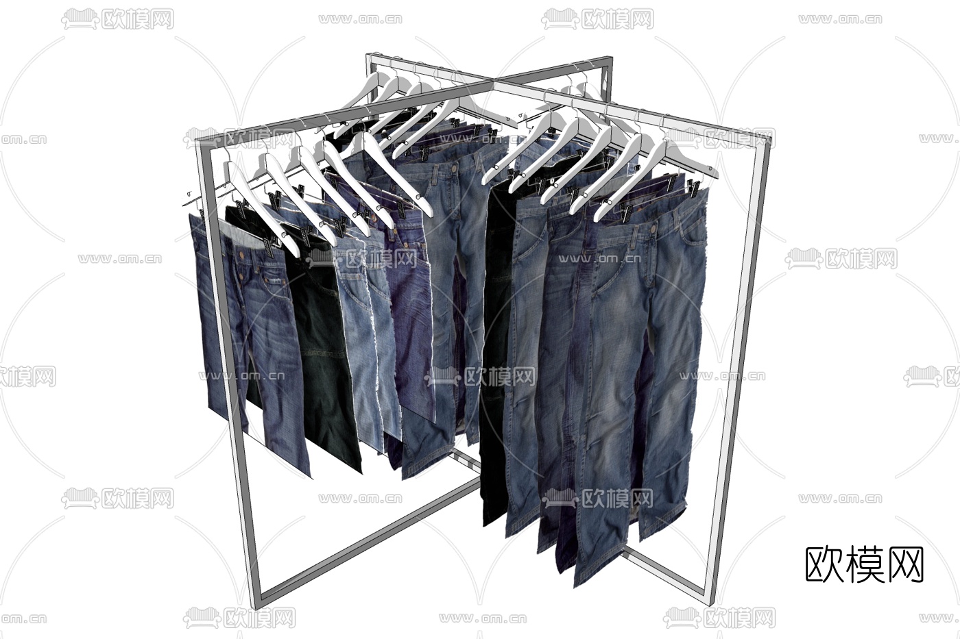 现代展示架免费su模型下载