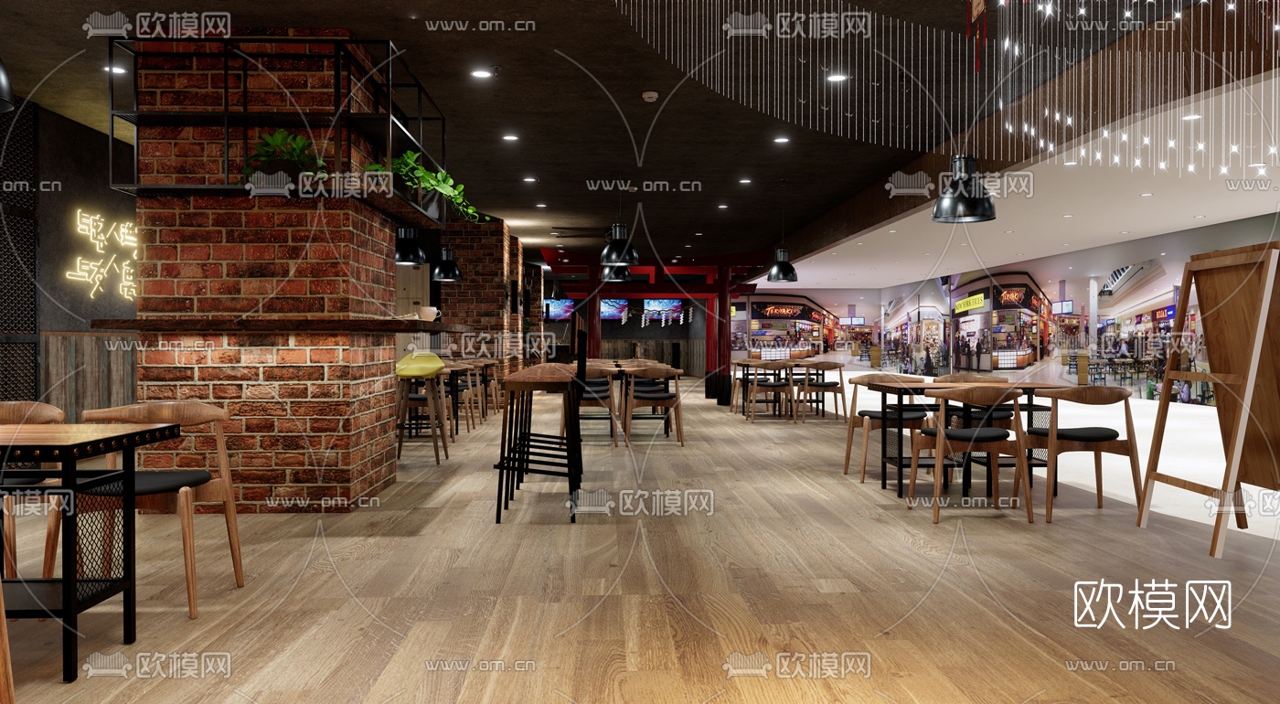 北欧鬼屋接待大厅su模型下载（渲染图1）