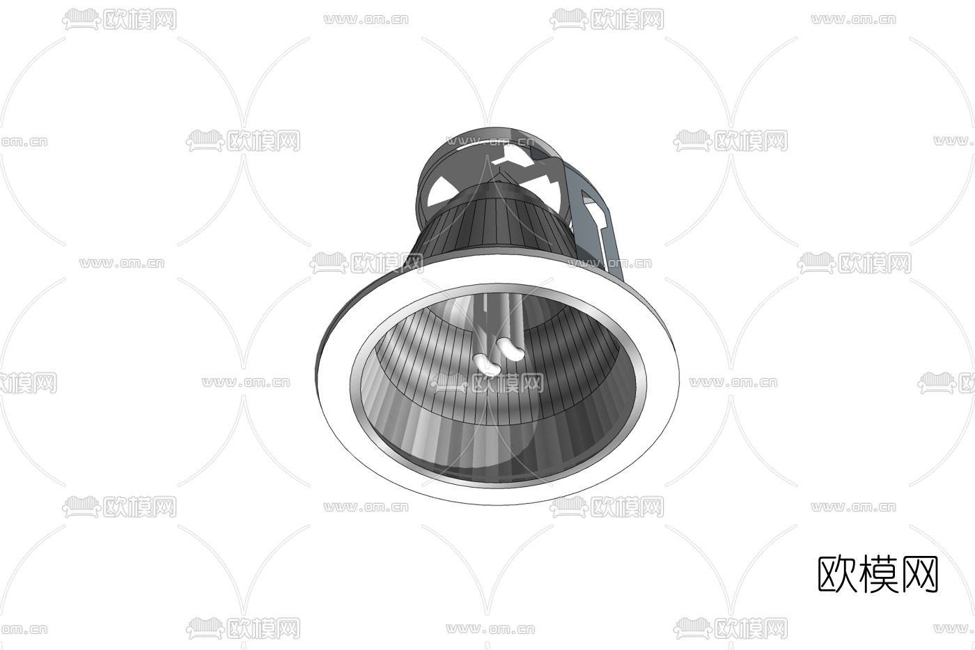 现代金属筒灯免费su模型下载