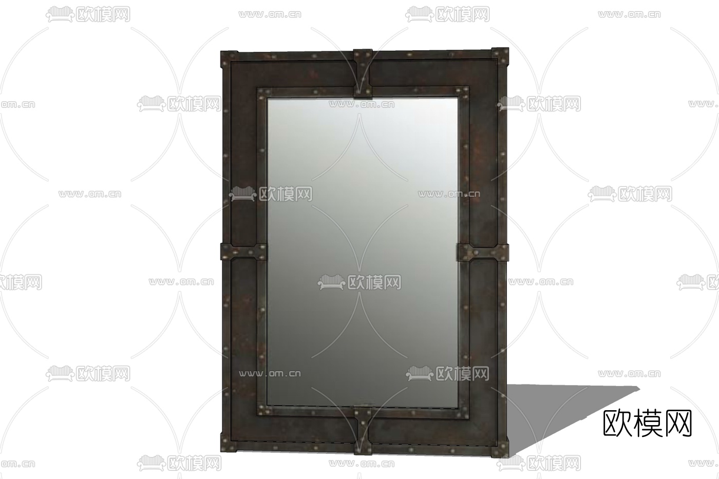 工业风方形镜子免费su模型下载