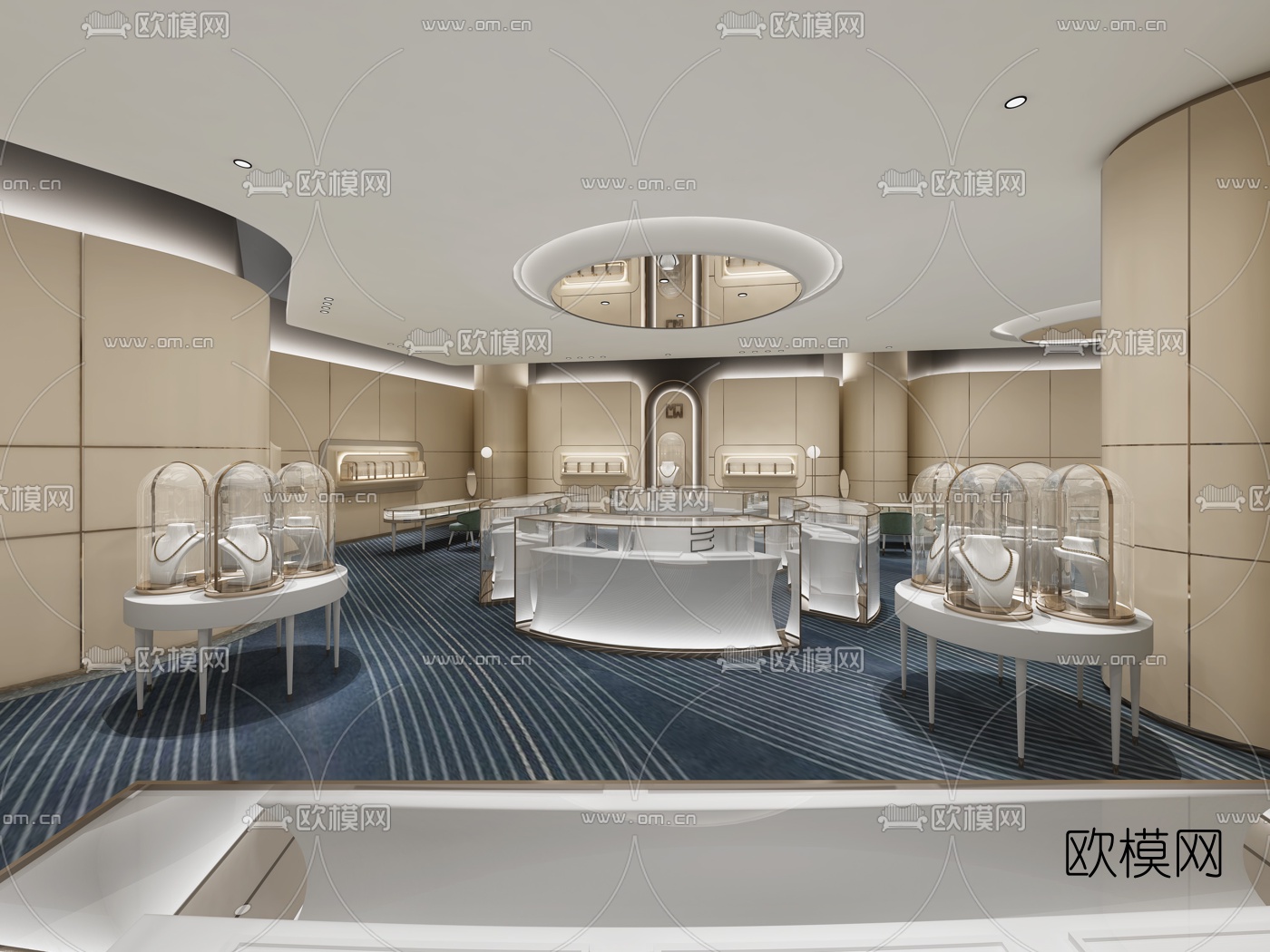 现代珠宝专卖店3d模型