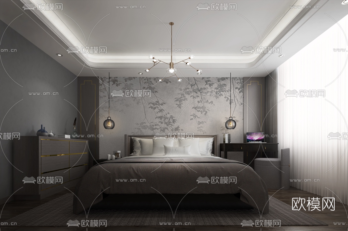 新中式样板间免费3d模型