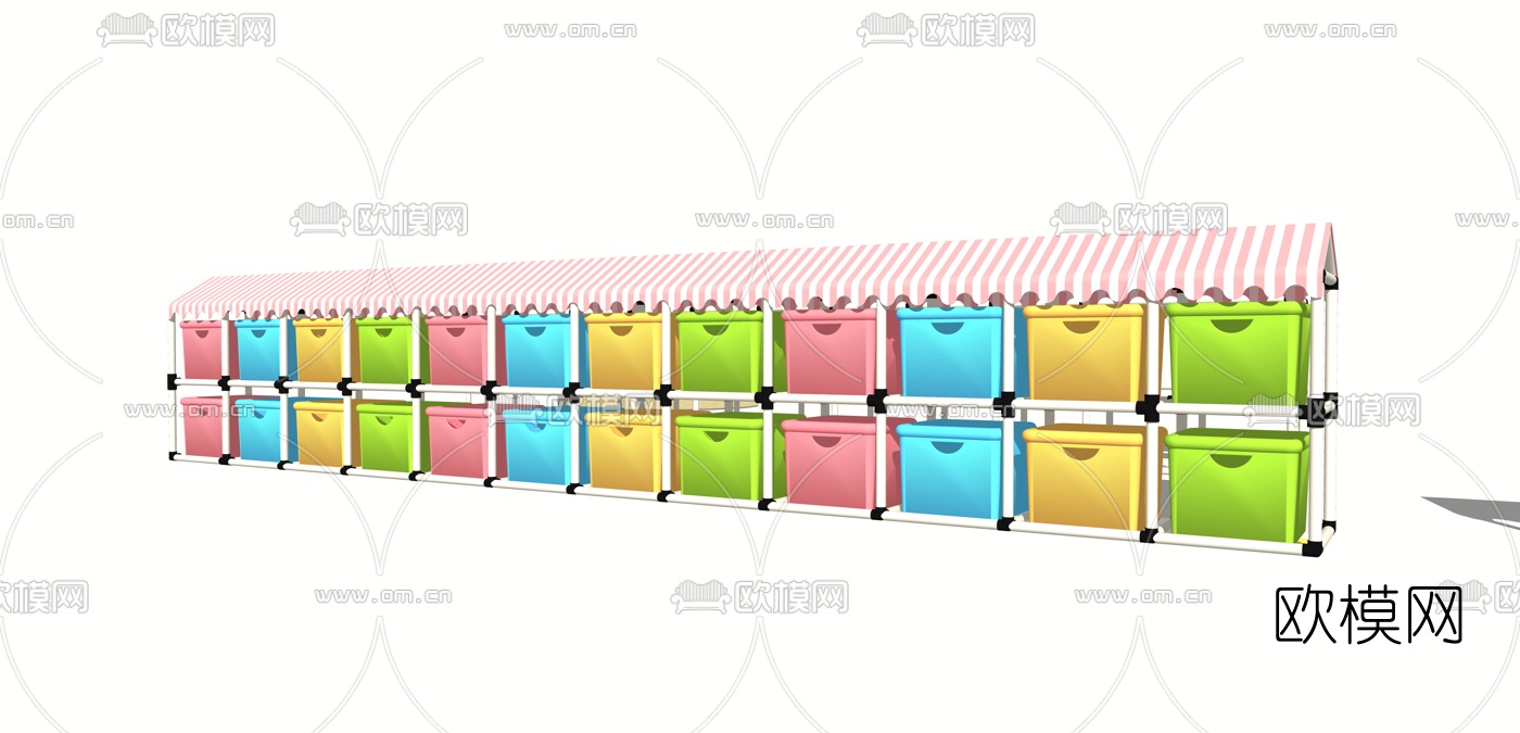 现代 户外收纳架su模型