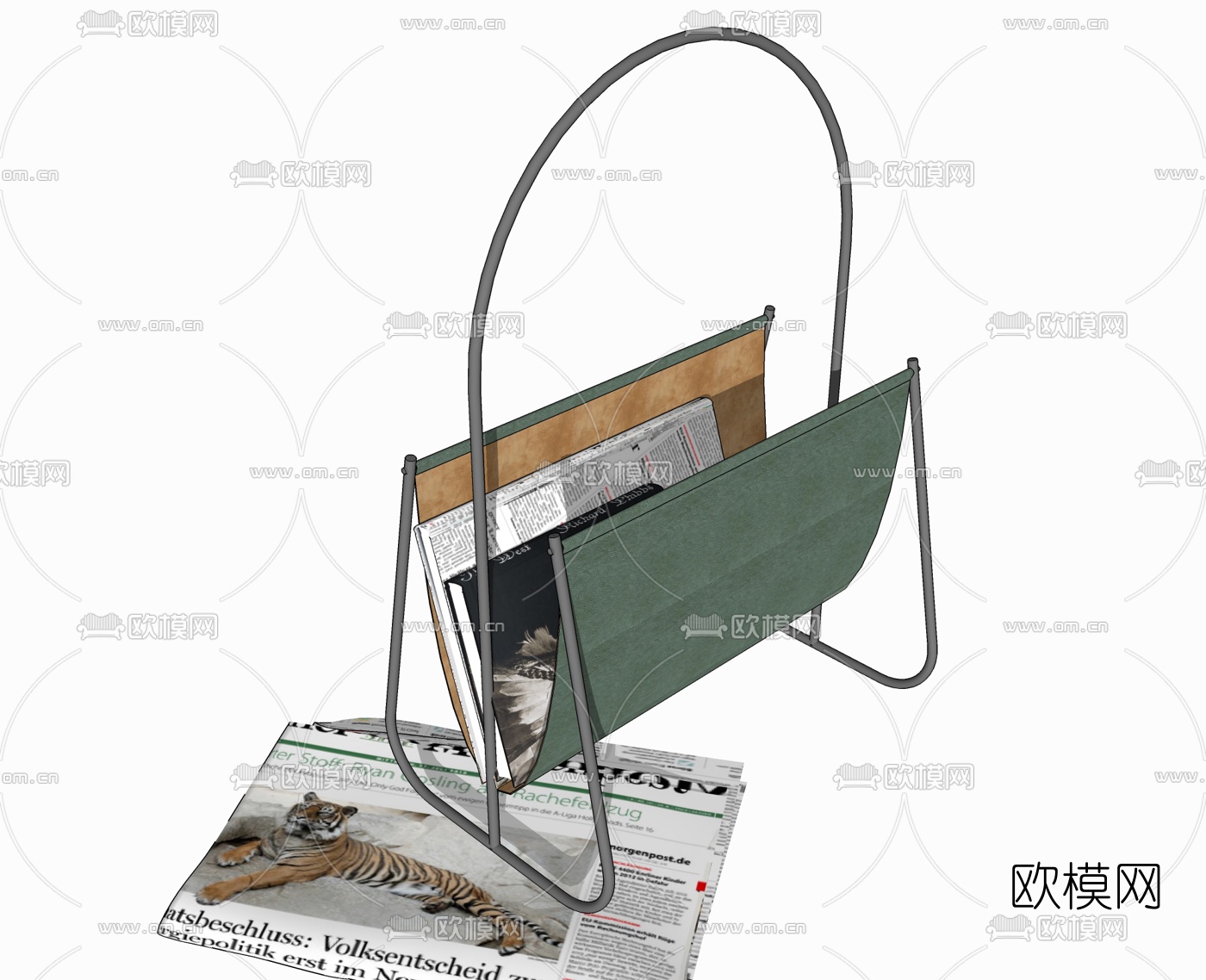 北欧创意书架su模型下载