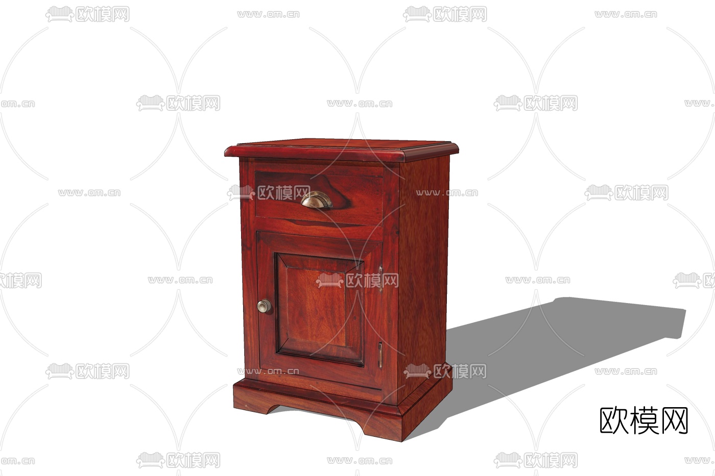 新中式实木边几免费su模型下载