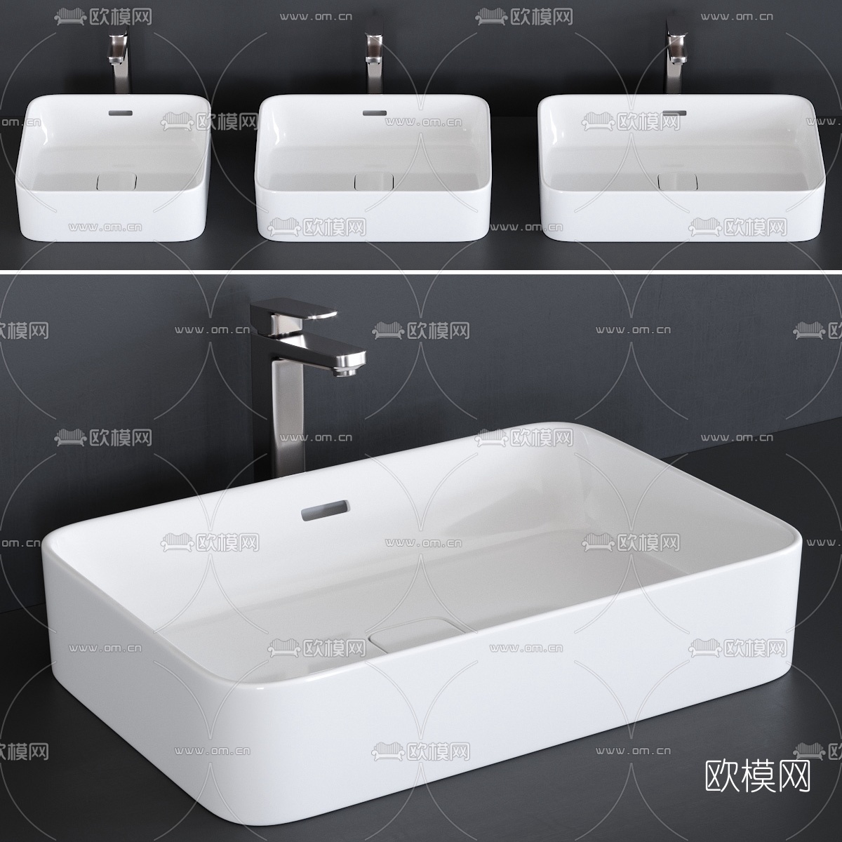 现代台盆洗手盆3d模型