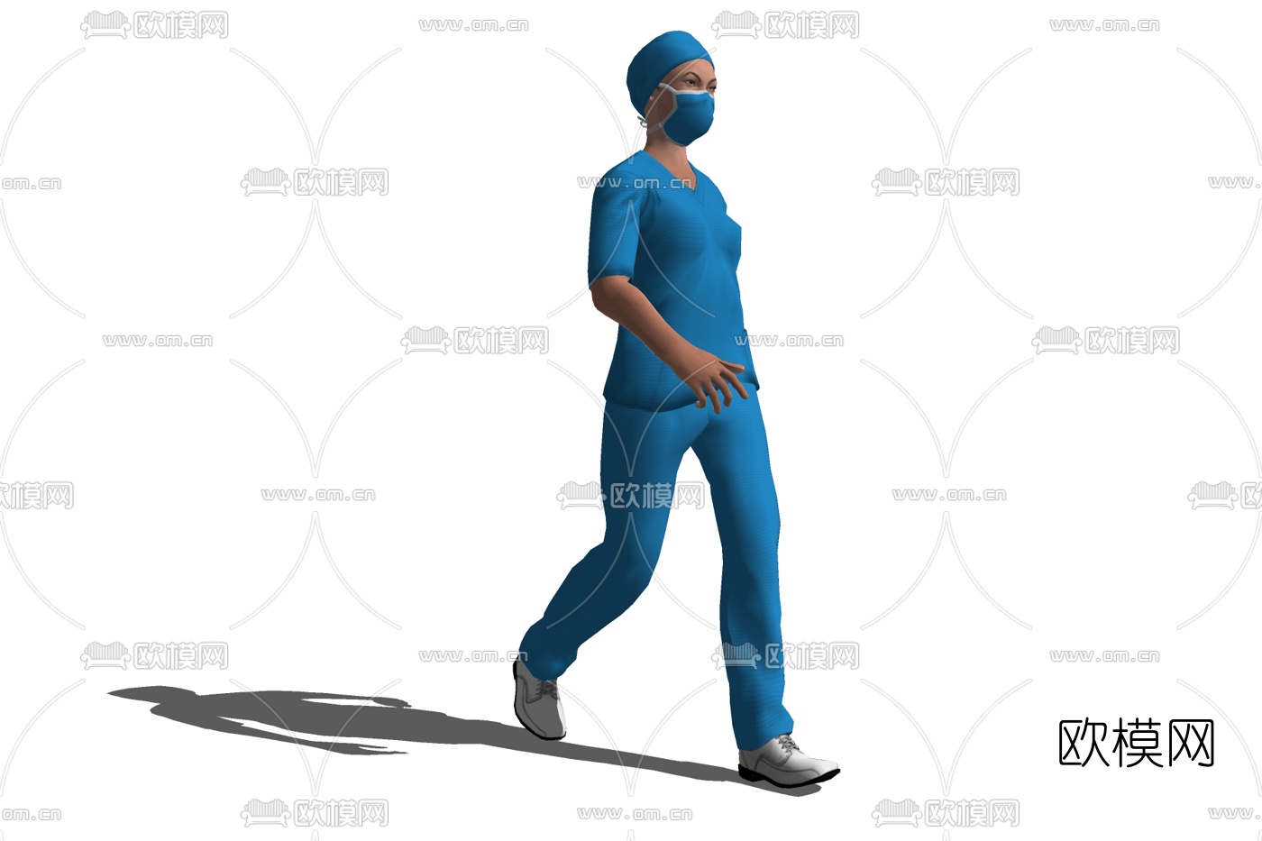现代女护士免费su模型下载