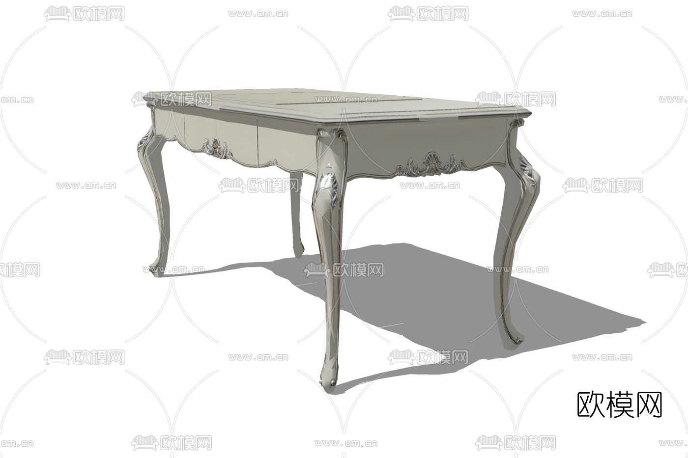 简欧书桌免费su模型下载