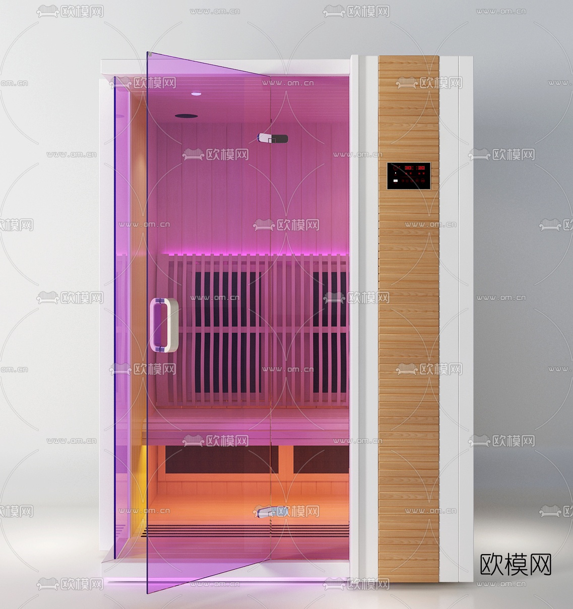 现代桑拿房干蒸房3d模型下载（渲染图4）