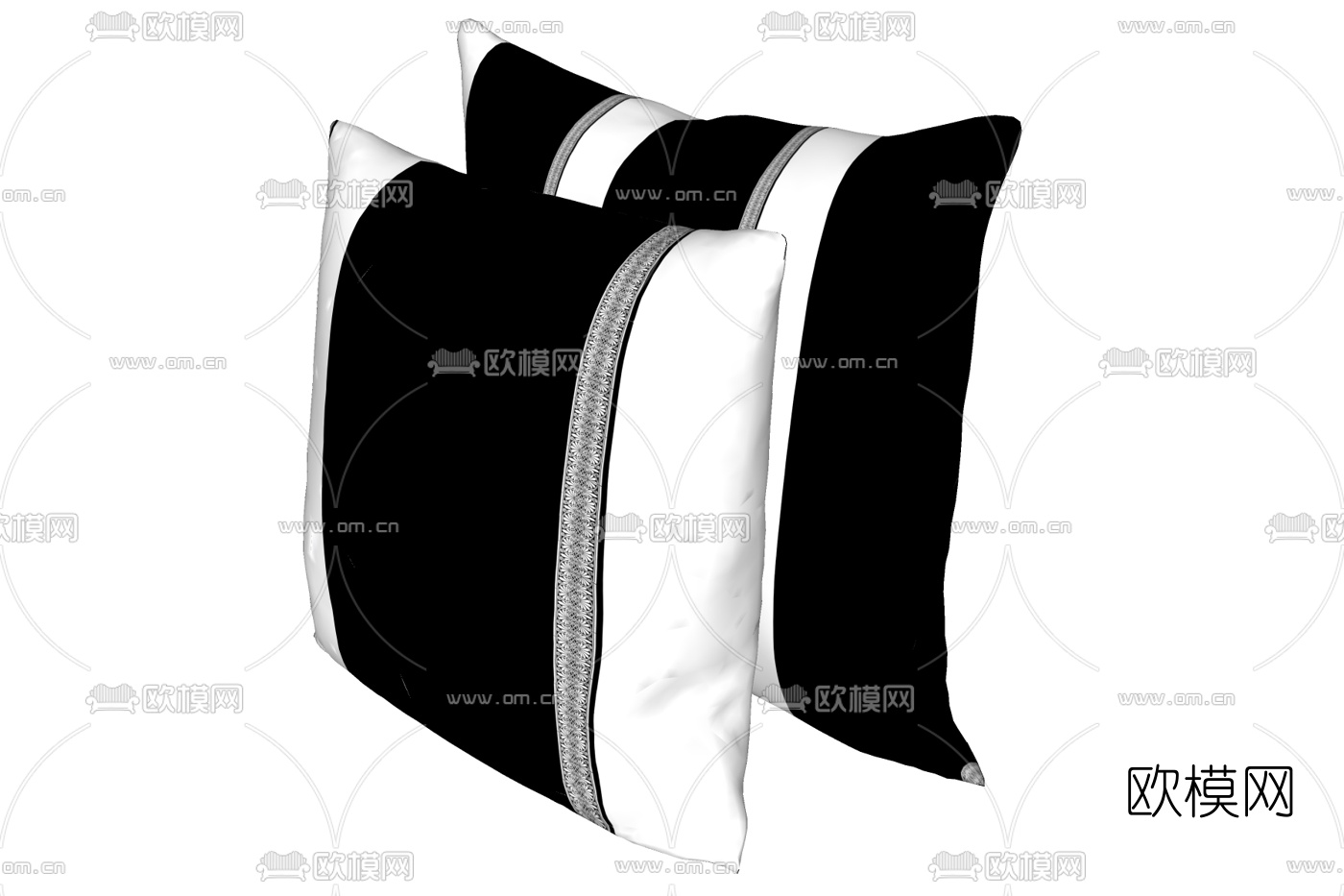 简欧抱枕免费su模型下载