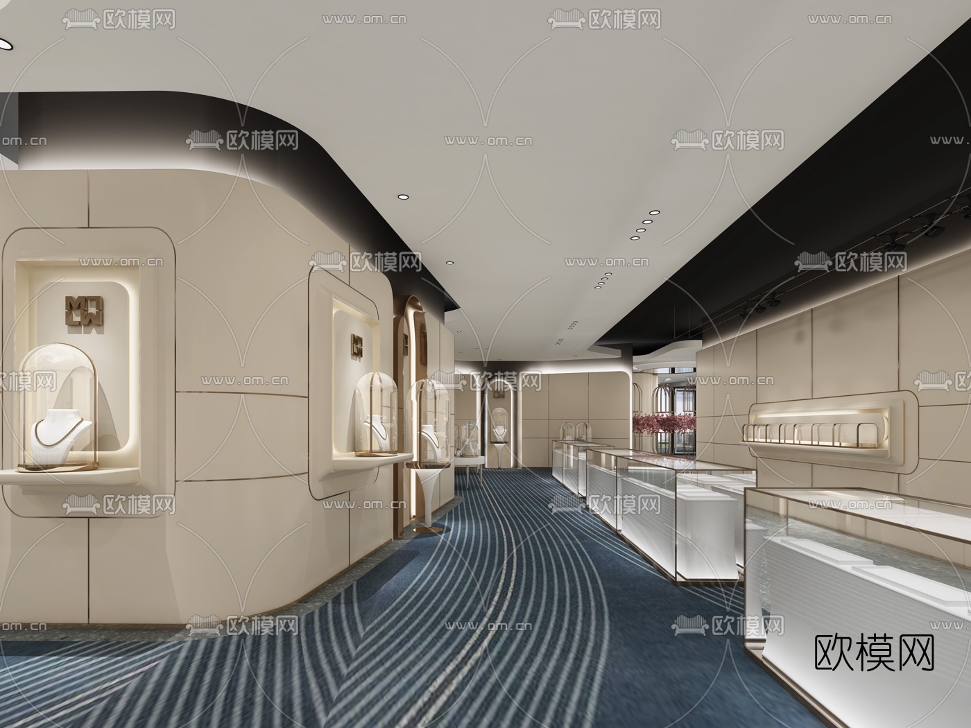 现代珠宝专卖店3d模型