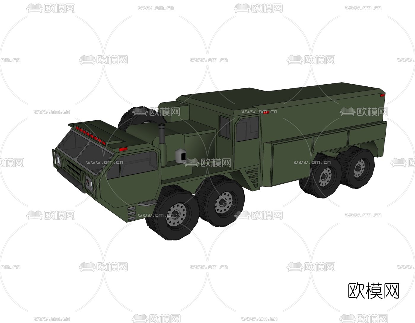 现代军用卡车免费su模型下载