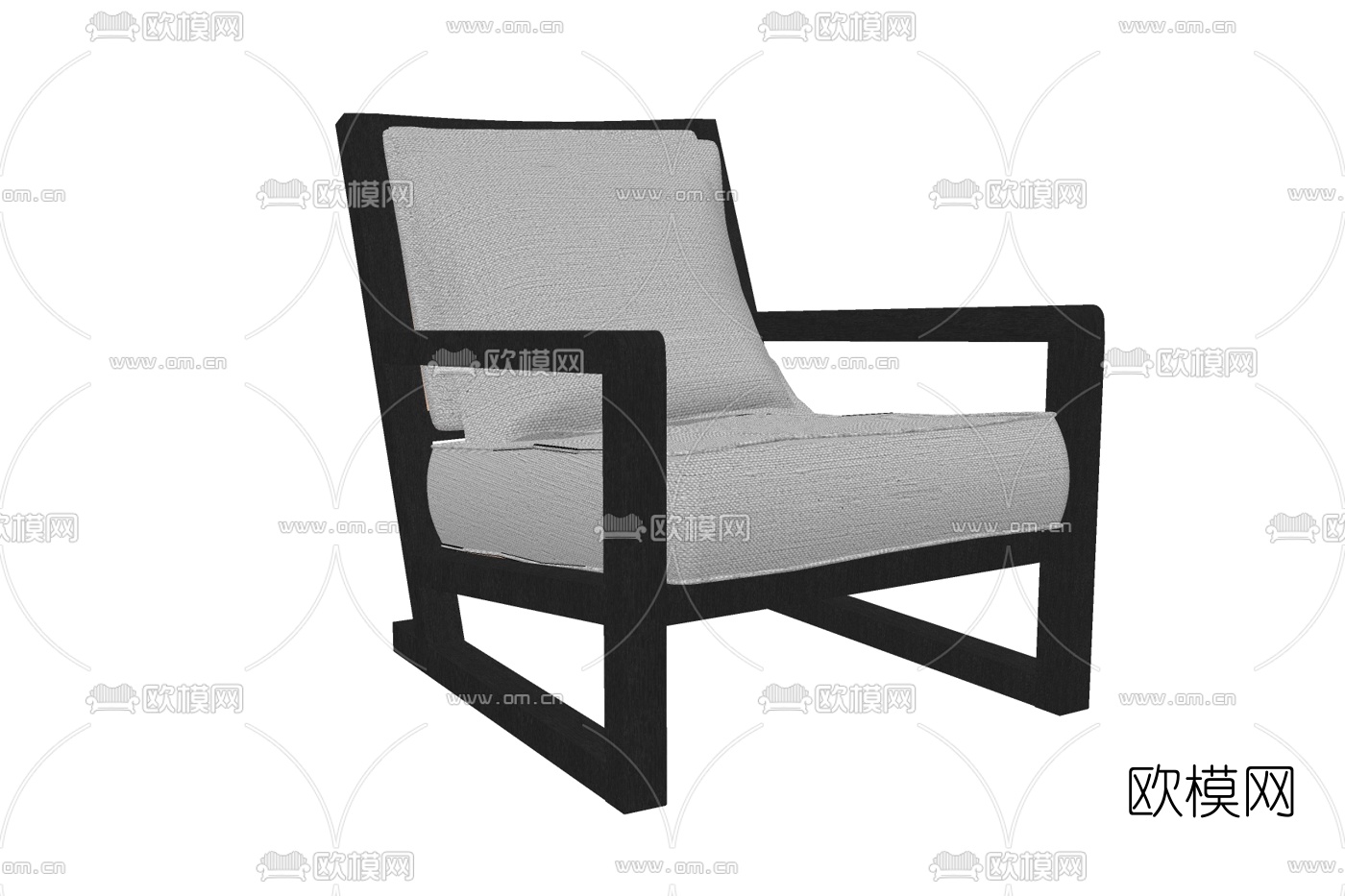 现代布艺休闲椅免费su模型下载