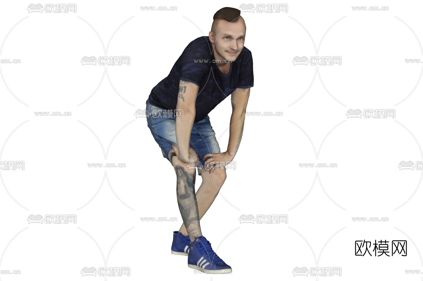 现代站姿男性免费su模型下载