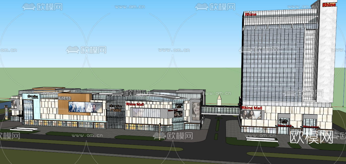 现代酒店su模型下载（渲染图3）