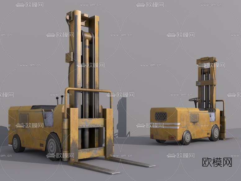 工业风叉车3d模型下载