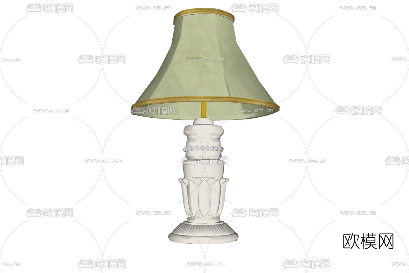 欧式陶瓷台灯免费su模型下载