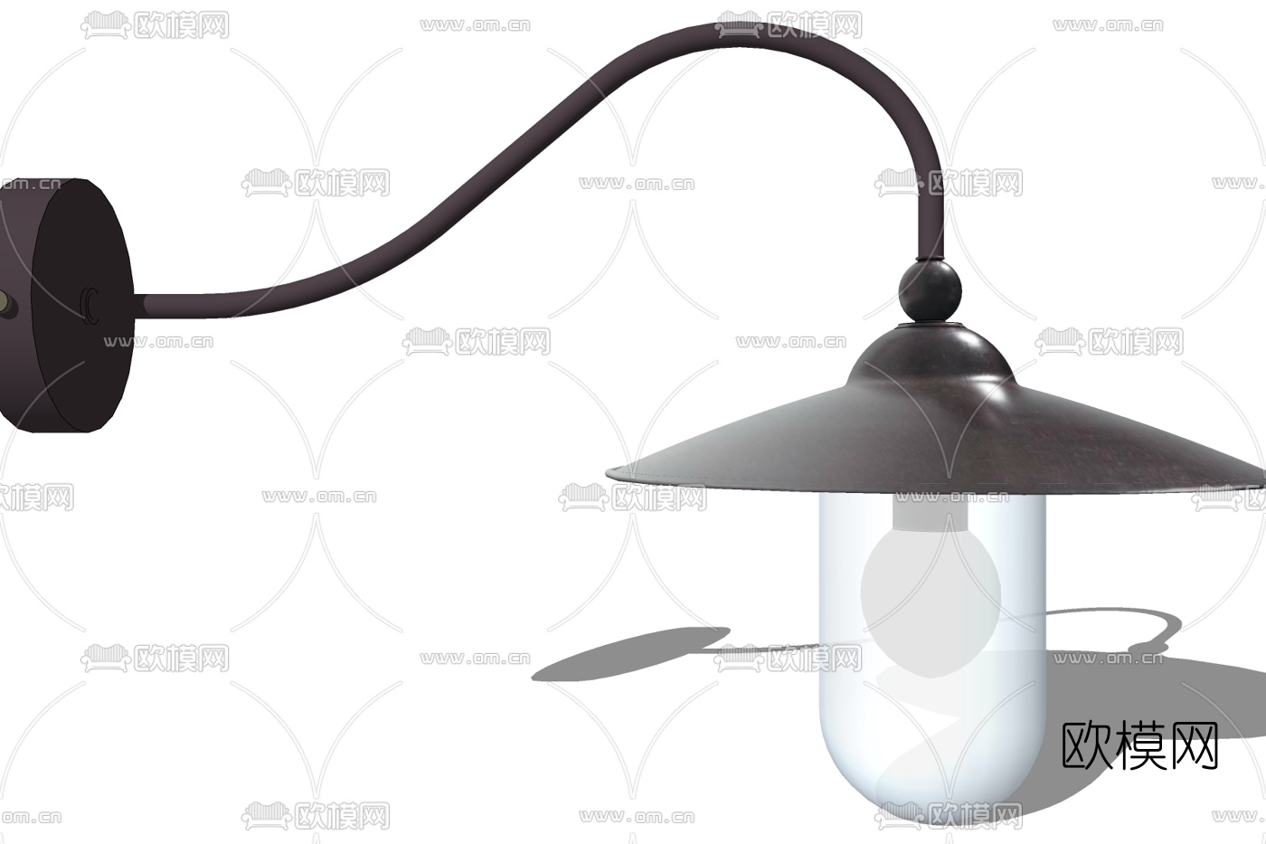 工业风金属壁灯免费su模型下载