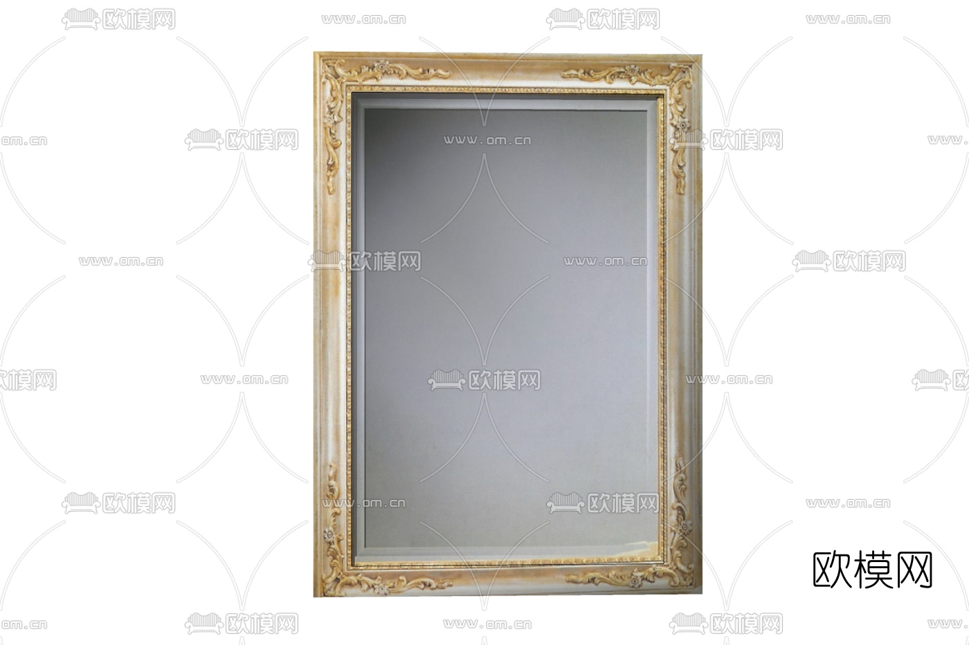 欧式金属镜子免费su模型下载