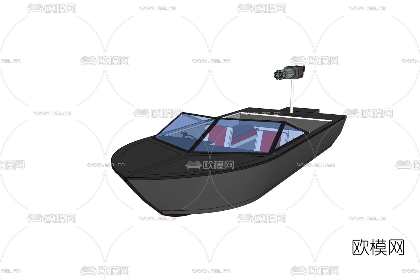 现代快艇免费su模型下载