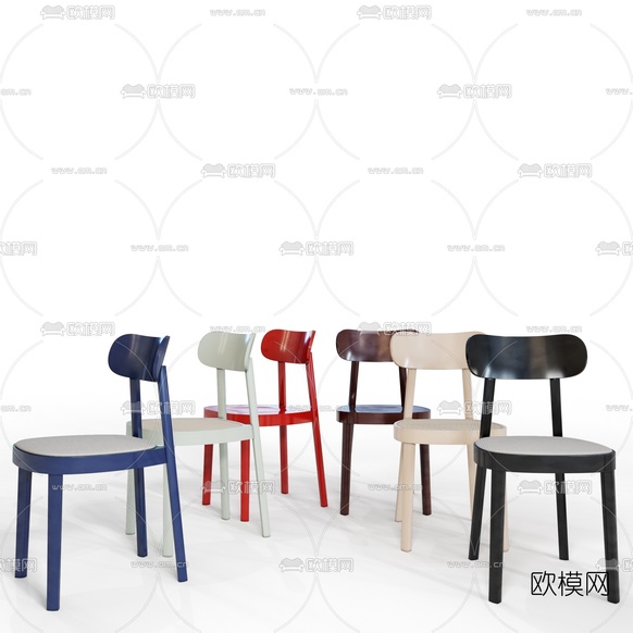 北欧简约单椅3d模型下载(渲染图1)