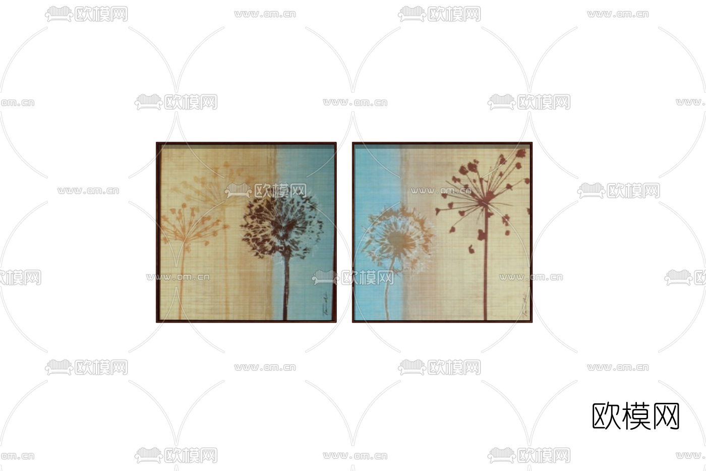 北欧装饰画免费su模型下载