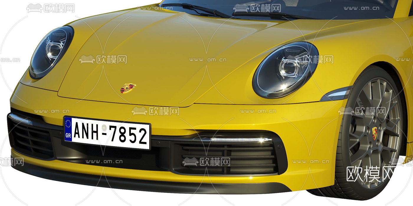 现代保时捷汽车3d模型