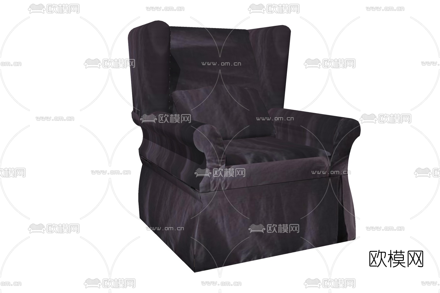 欧式布艺休闲沙发免费su模型-免费3dmax模型库-欧模网
