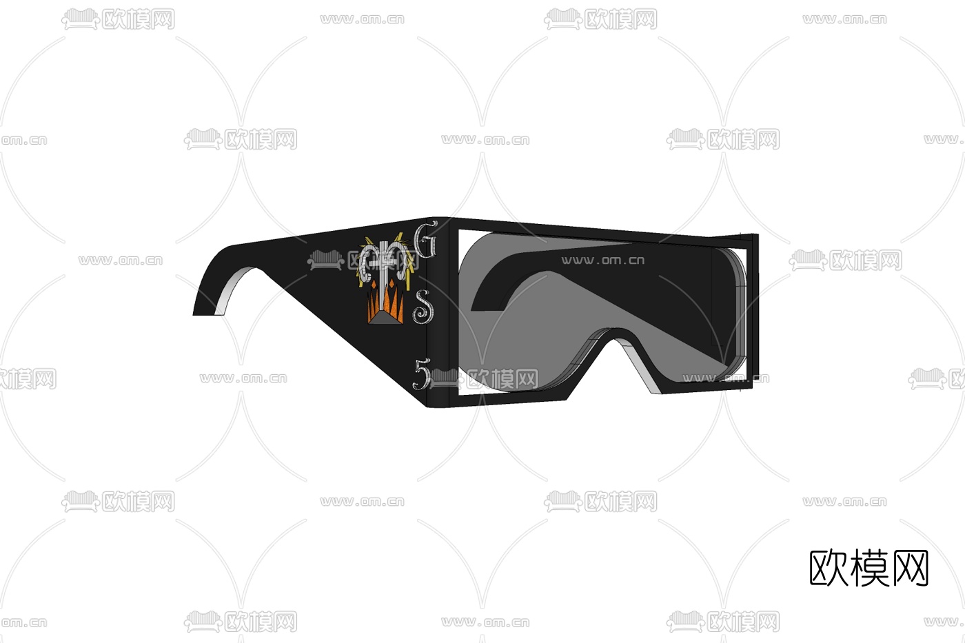 现代眼镜免费su模型下载