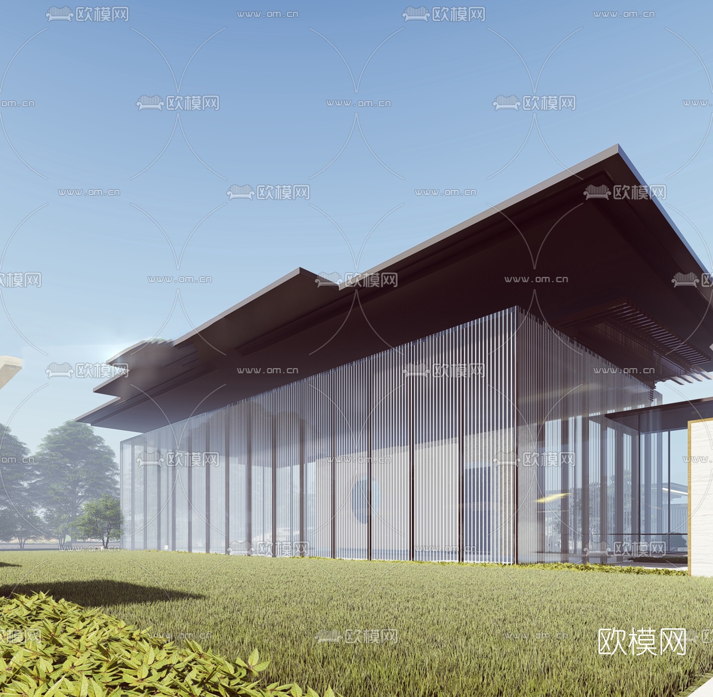 新中式商业会所su模型下载（渲染图6）