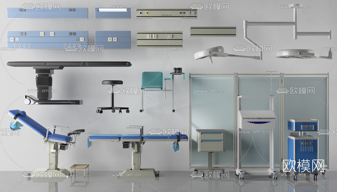 现代医疗器材设备3d模型下载