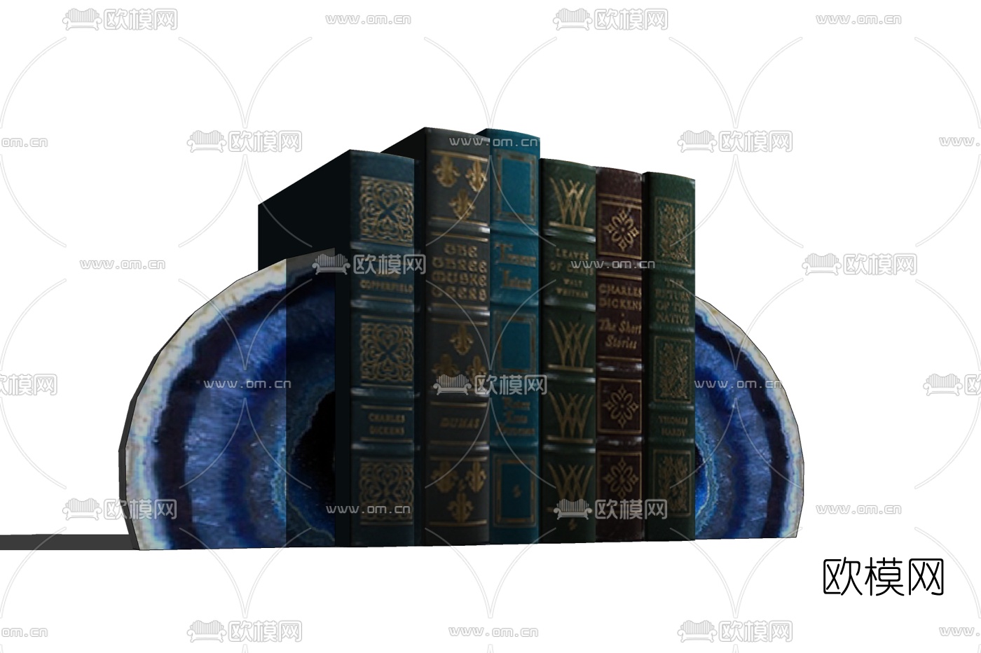 欧式书籍组合免费su模型下载