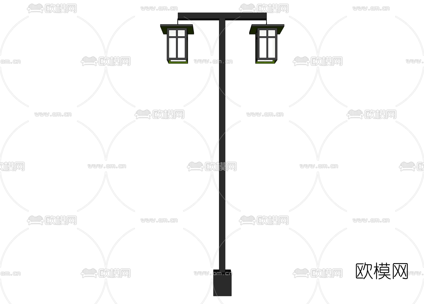 中式路灯免费su模型下载
