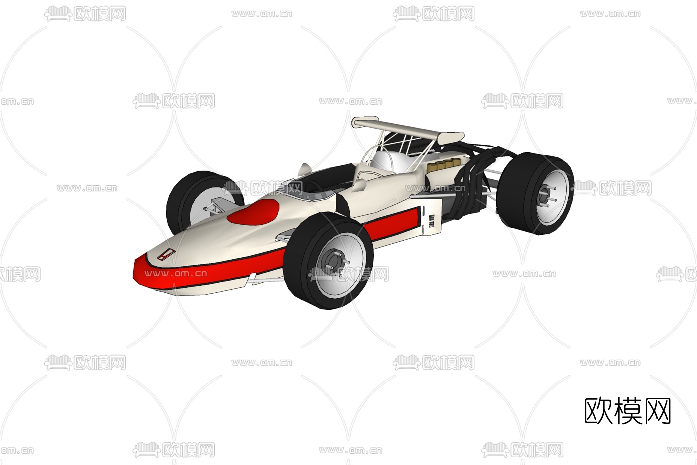 现代F1赛车免费su模型下载