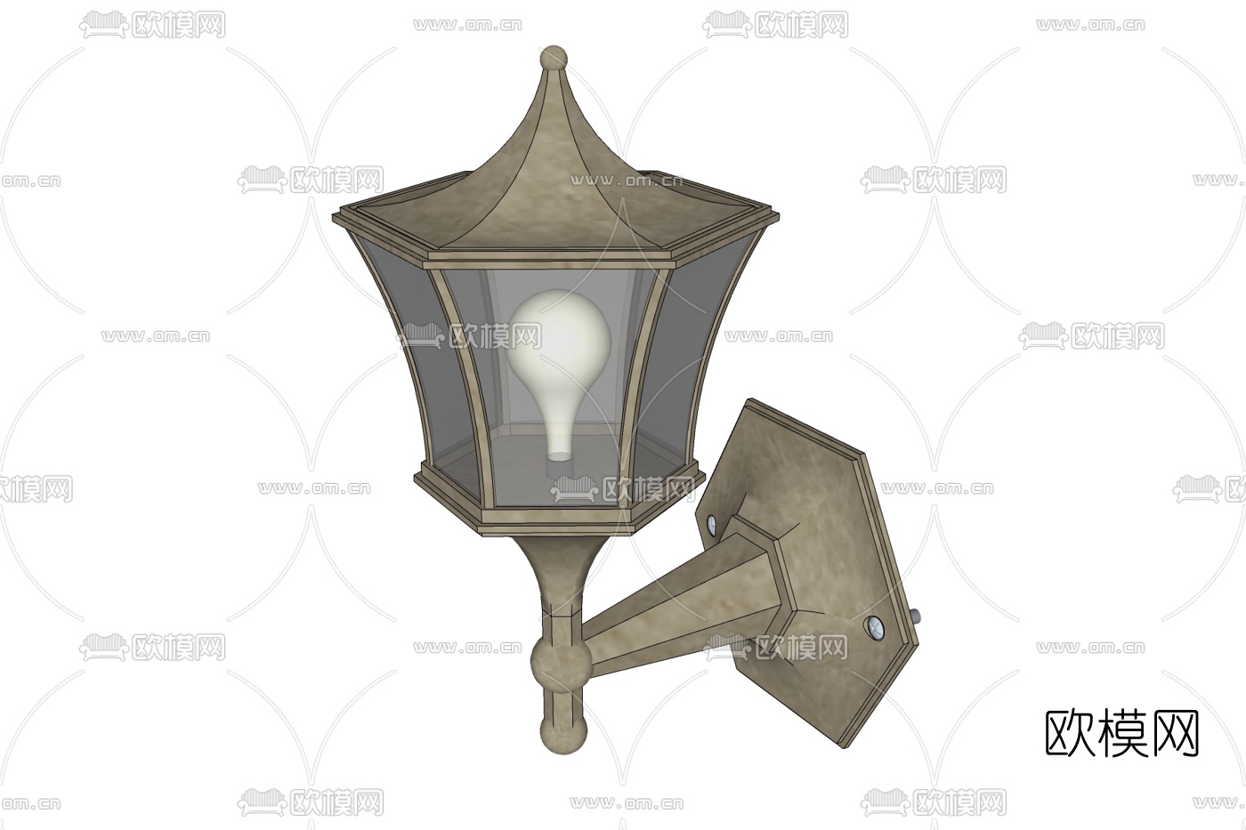 简欧壁灯免费su模型下载