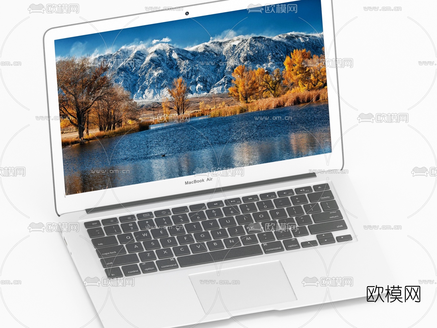 现代苹果笔记本电脑3d模型下载（渲染图2）