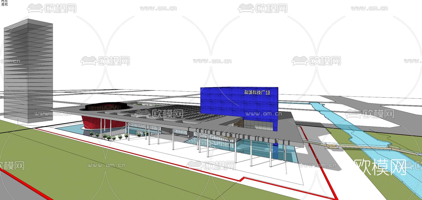 现代科技会馆su模型下载（渲染图6）