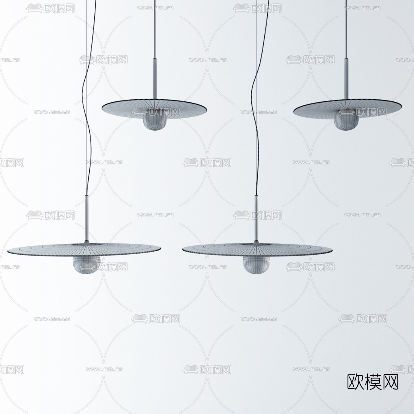 现代吊灯壁灯3d模型