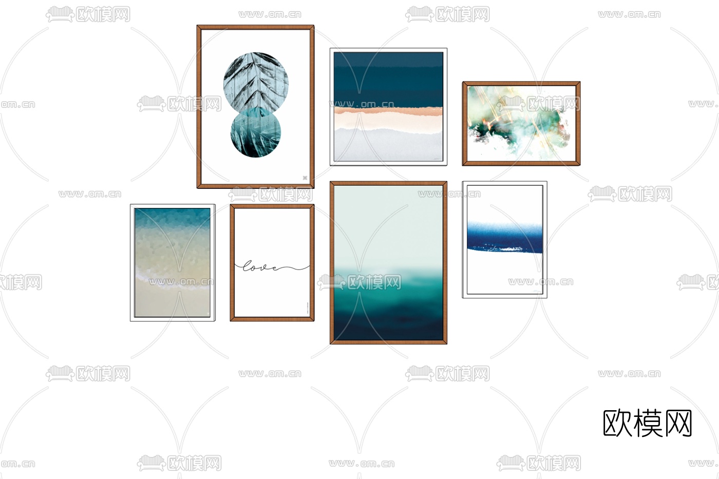 北欧装饰画免费su模型下载