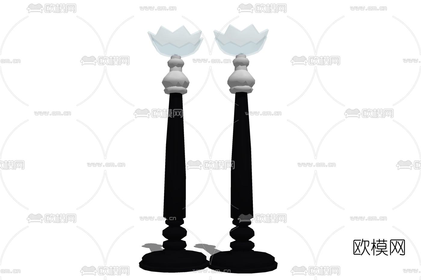 欧式烛台灯组合免费su模型下载