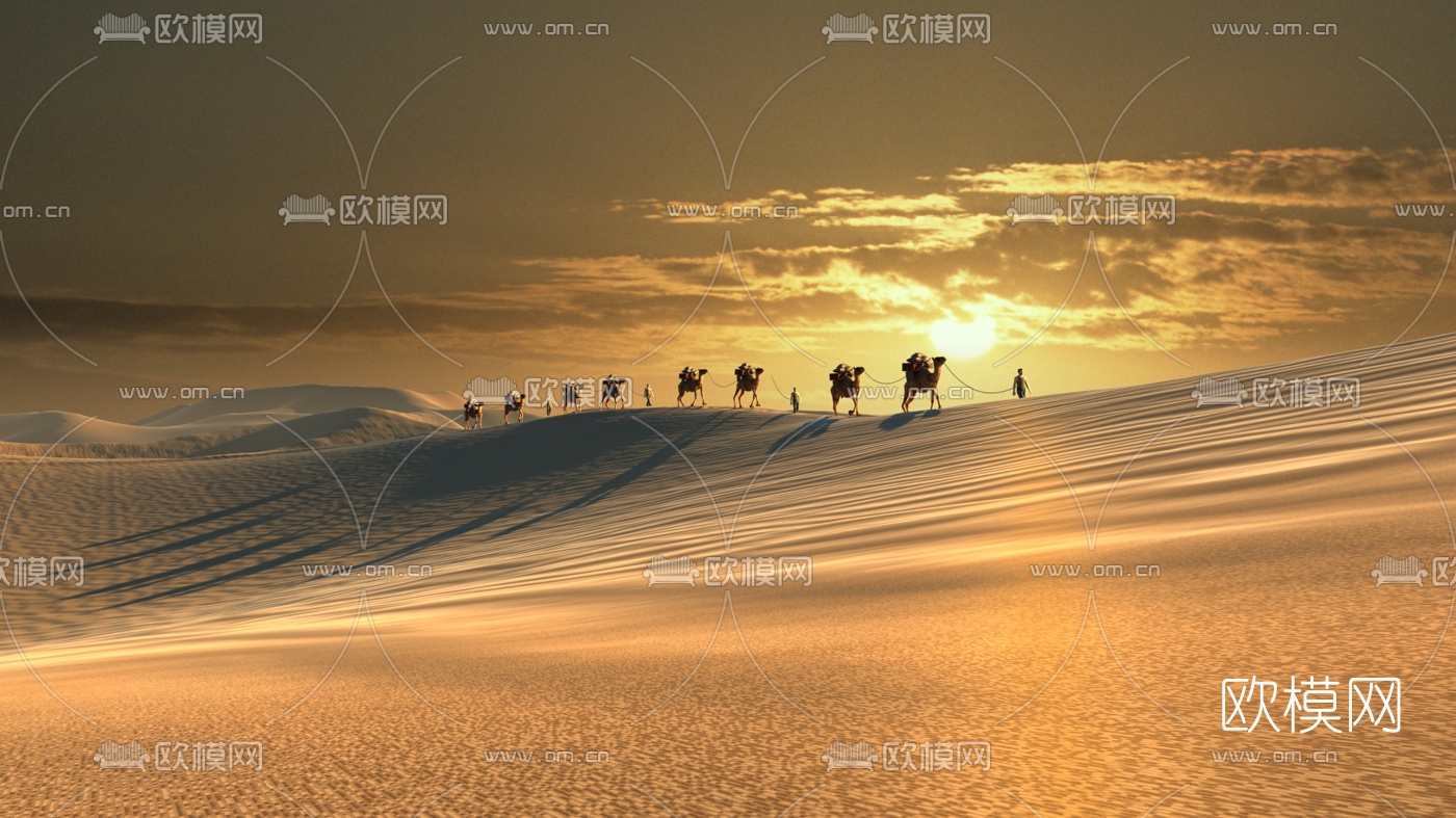 现代沙漠骆驼3d模型下载（渲染图3）