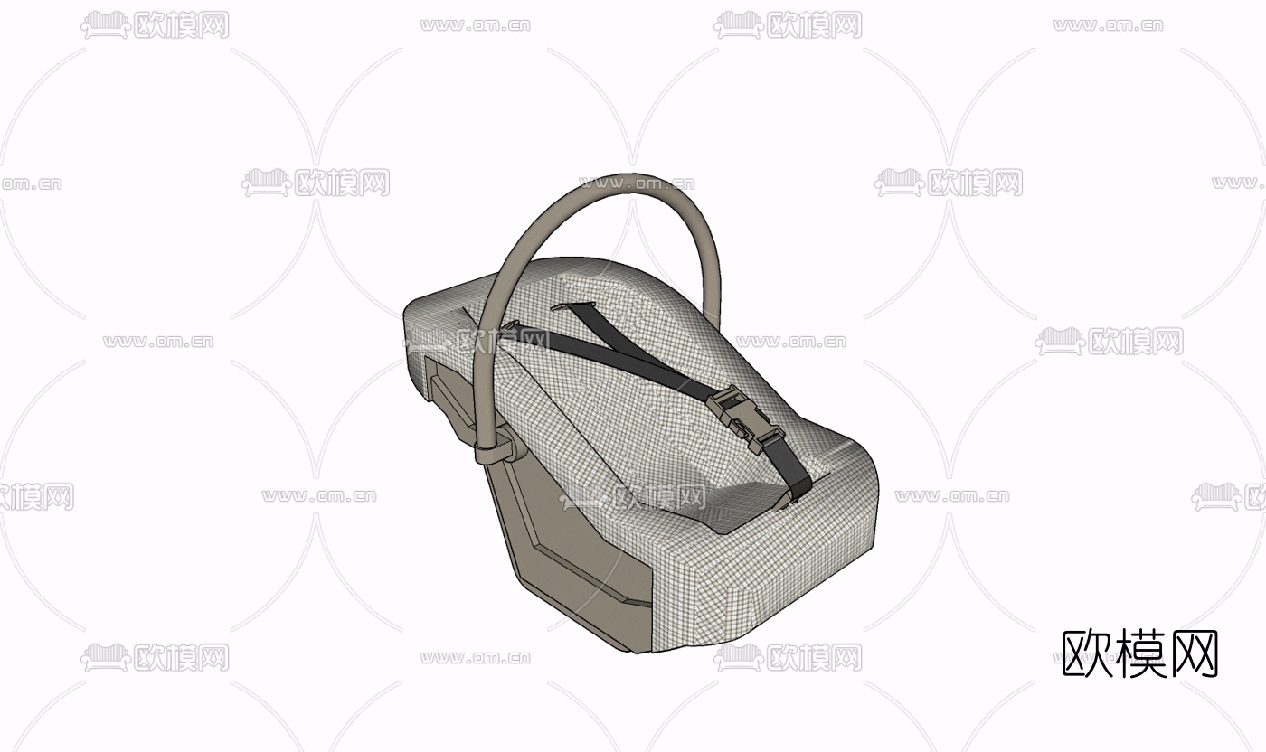 现代儿童安全椅免费su模型下载