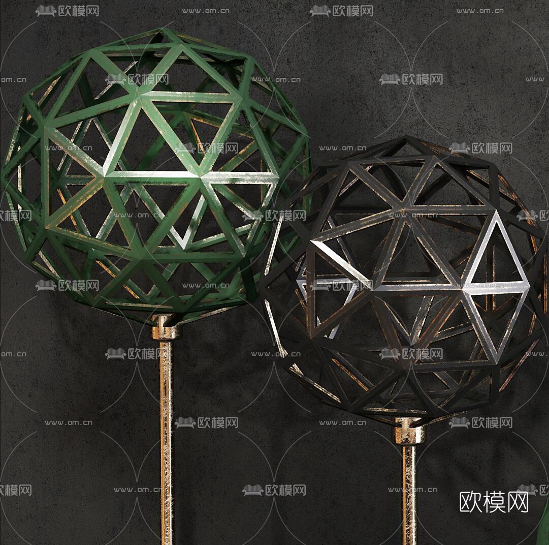 后现代陶瓷饰品摆件3d模型下载（渲染图2）