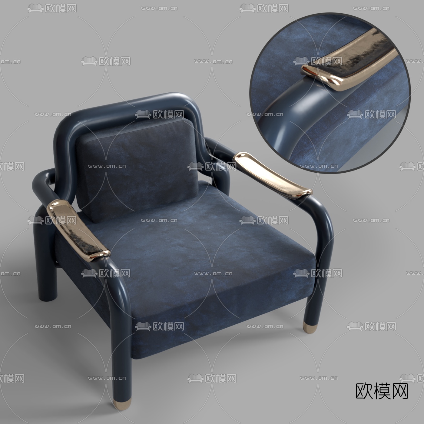 现代休闲沙发3d模型