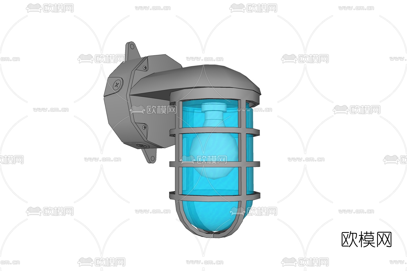 工业风金属壁灯免费su模型下载