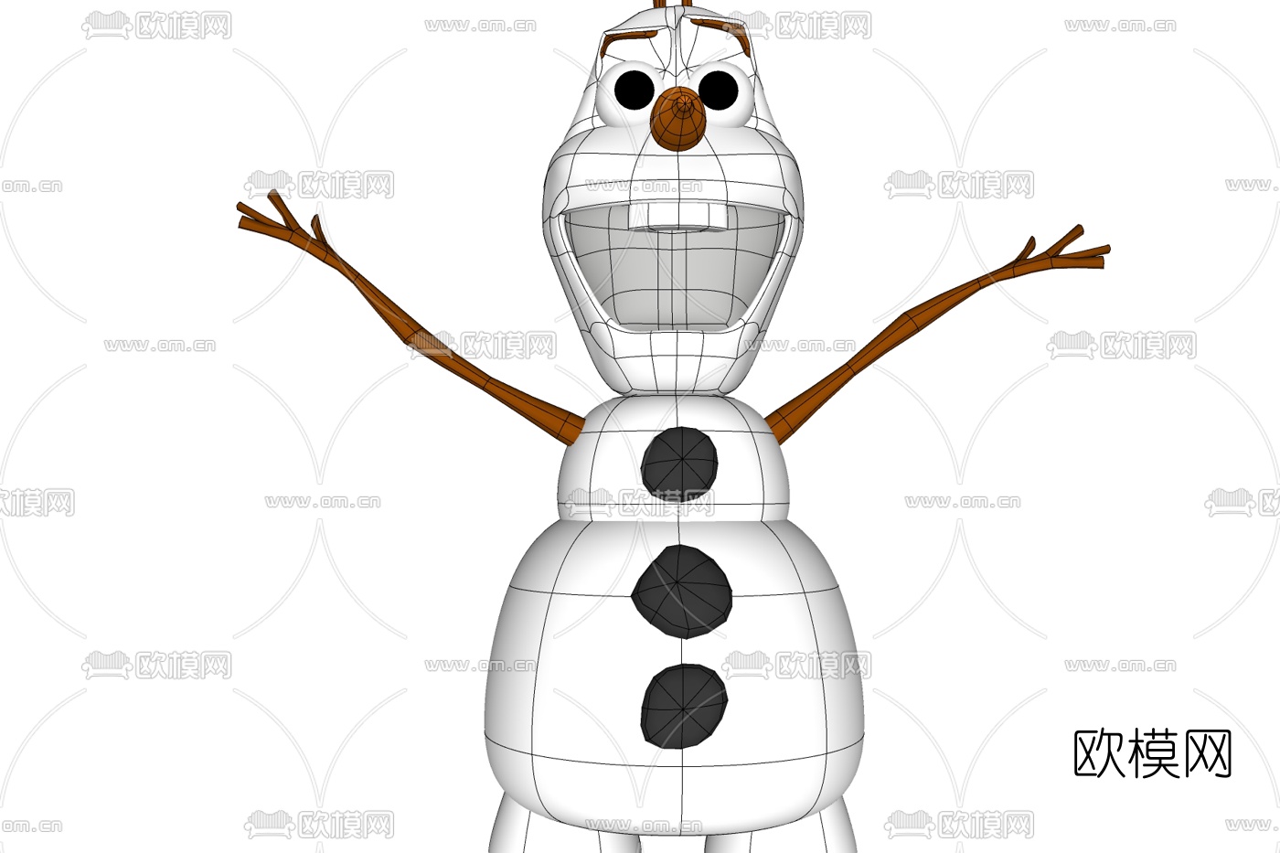 现代冰雪奇缘雪人免费su模型下载