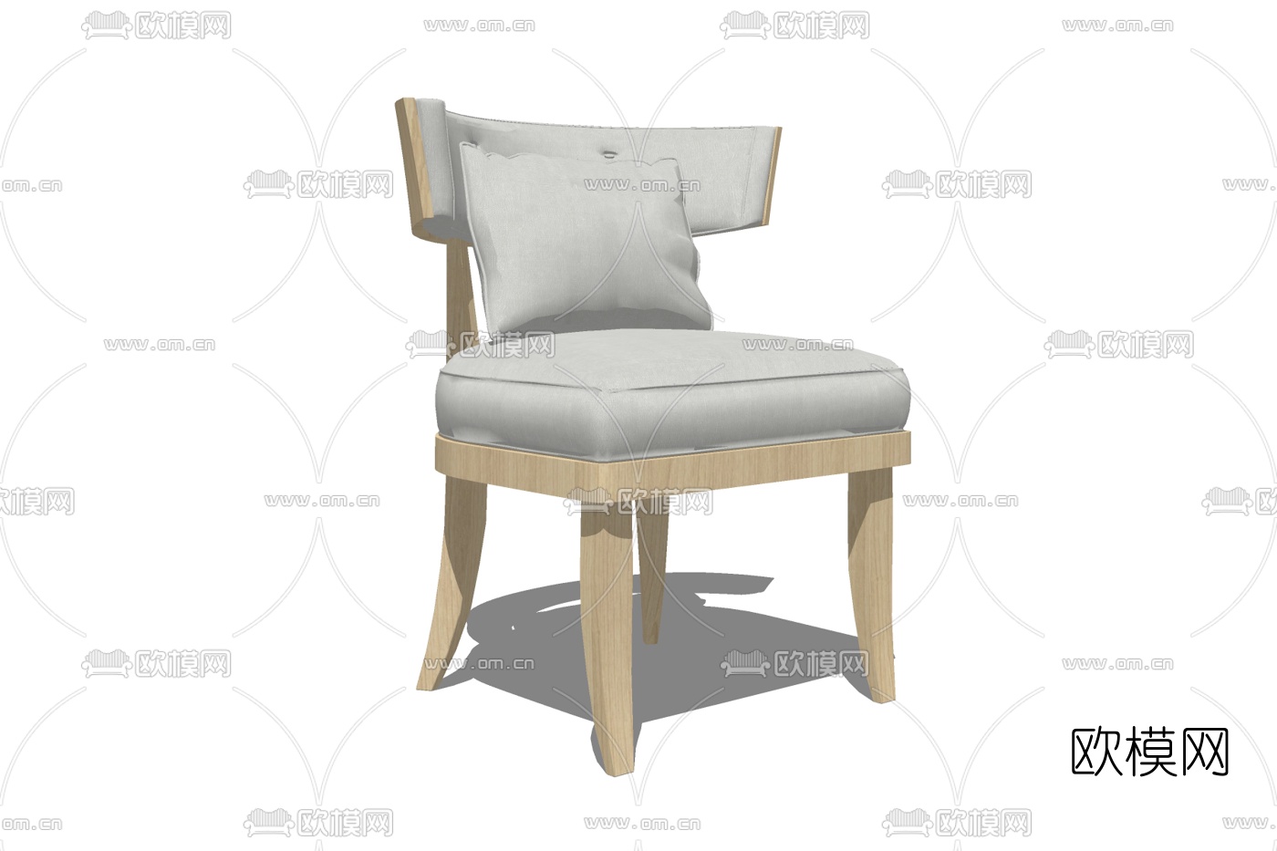 北欧布艺休闲椅免费su模型下载