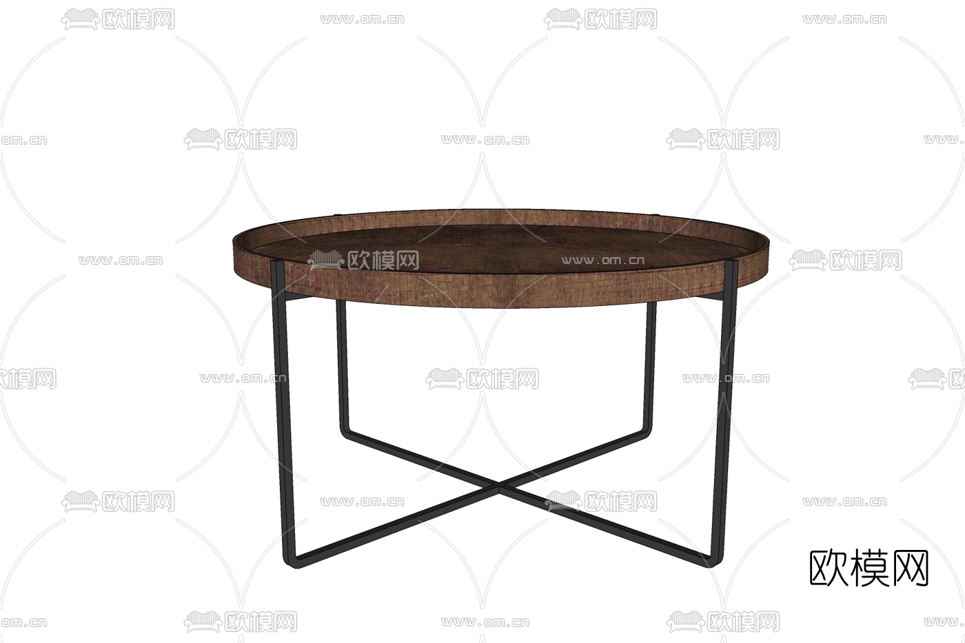 现代圆形茶几免费su模型下载